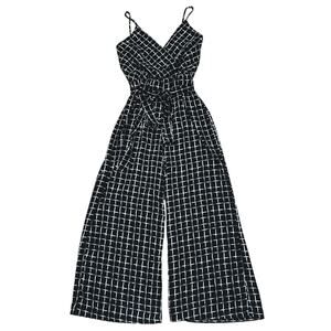 NWOT Shop17 Checkered Sleeveless Jumpsuit with Belt Small